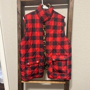 Red/black checkered vest